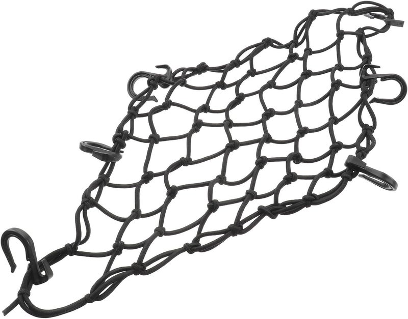 Heavy-Duty 40x40cm Motorcycle Cargo Net with 6 Hooks, Elastic Bungee Cord Car Storage Mesh Organizer for Truck Bed and SUV Trunk - Image 1