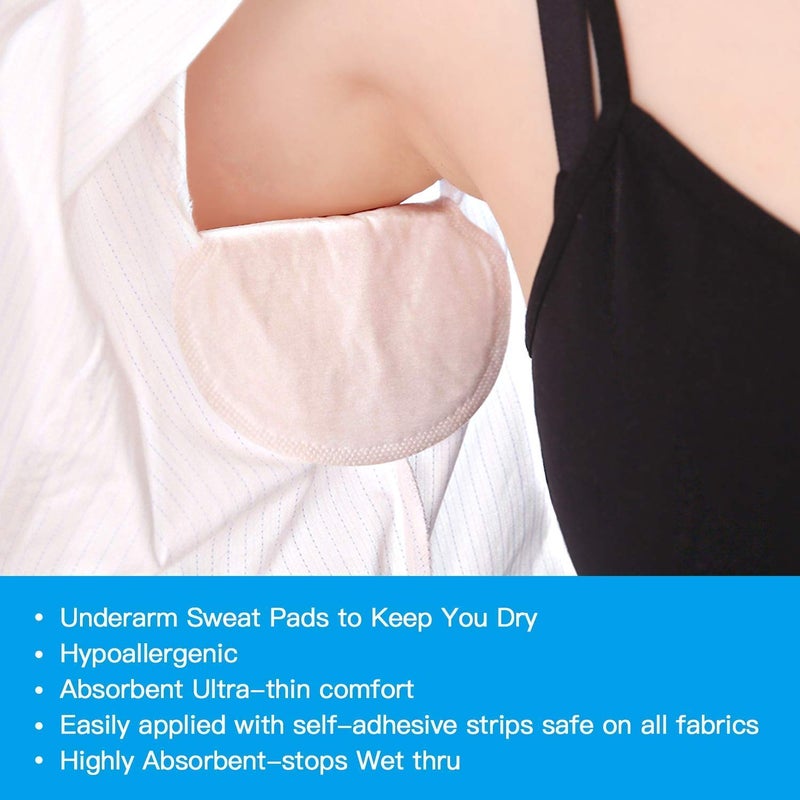 CFGROW Underarm Sweat Pads for Women and Men, 80 Pack Premium Underarm Sweat Pads Fight Hyperhidrosis, Extra Large Disposable Armpit Sweat Stain Pads,Underarm Shields Comfortable Unflavored, Non Visible - Image 4