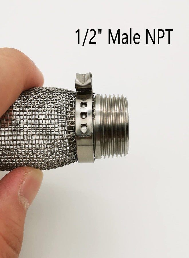 IMSurQltyPrise فلتر غلي بقطر 6 بوصات مع وصلة ذكر NPT مقاس 1/2 بوصة، متوافق مع معظم أواني التخمير وأحواض الهرس، مصنوع من الفولاذ المقاوم للصدأ 304 الآمن غذائيًا، بشبكة ترشيح 1300 ميكرون. - Image 4