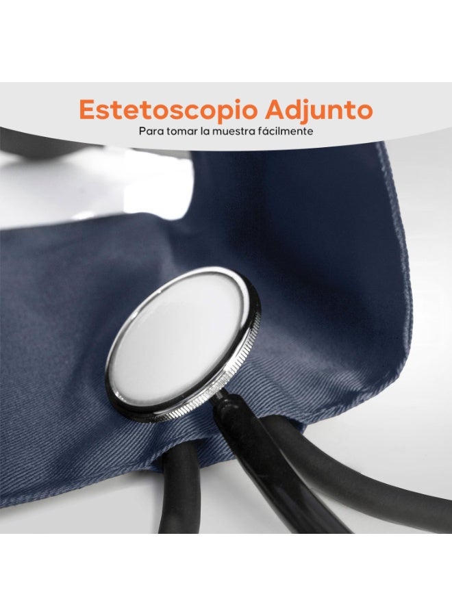 Professional Manual Blood Pressure Monitor Set - Upper Arm Sphygmomanometer with Stethoscope - High Precision Medical Grade Kit - Image 5