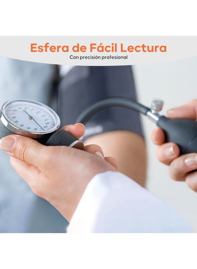 Professional Manual Blood Pressure Monitor Set - Upper Arm Sphygmomanometer with Stethoscope - High Precision Medical Grade Kit - Image 3