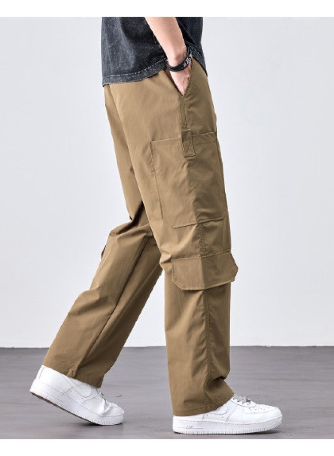 EPTISON Men's Loose Casual Pants With Large Pockets - 2025 Summer American Streetwear Versatile Cargo Pants Straight Leg Trousers For Men - Image 1