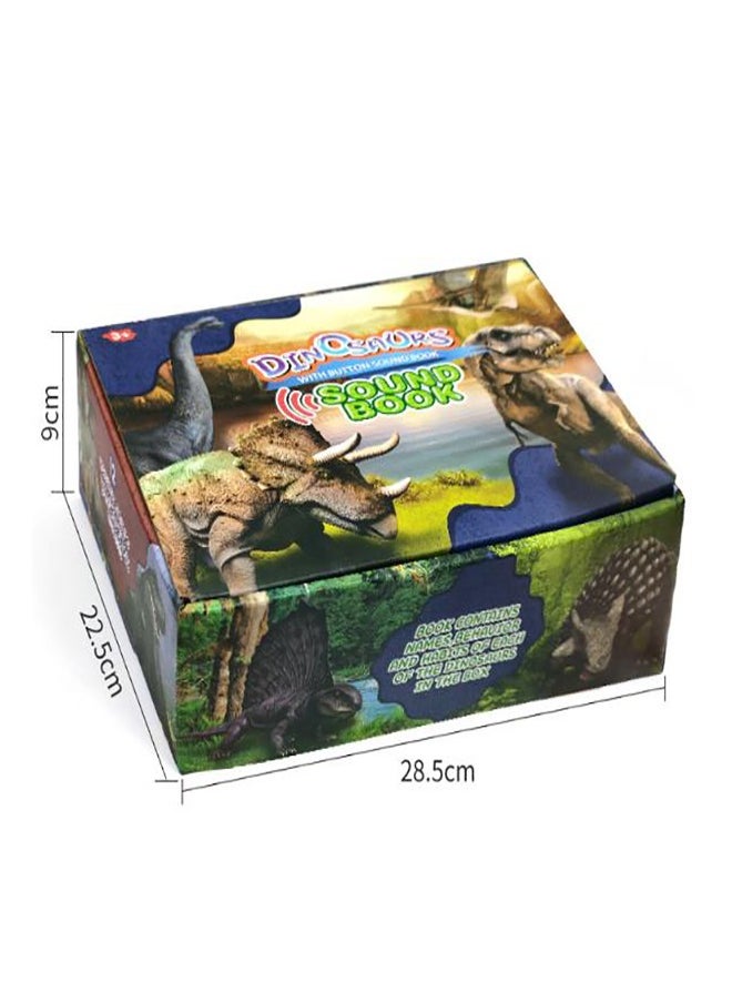 Arabest - Interactive Dinosaur Book with 12 Realistic Dinosaur Figures, Learning Educational Toys for Kids - Image 1