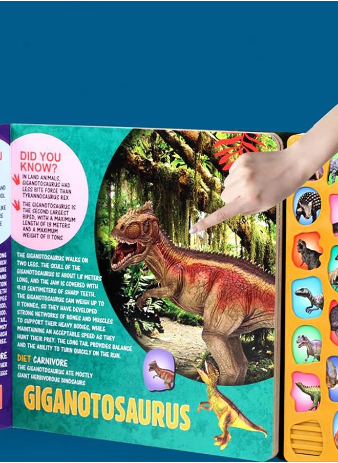 Arabest - Interactive Dinosaur Book with 12 Realistic Dinosaur Figures, Learning Educational Toys for Kids - Image 1