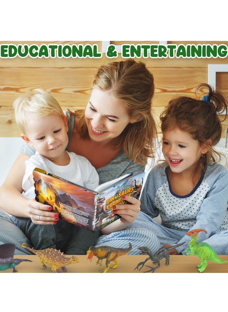 Arabest - Interactive Dinosaur Book with 12 Realistic Dinosaur Figures, Learning Educational Toys for Kids - Image 1