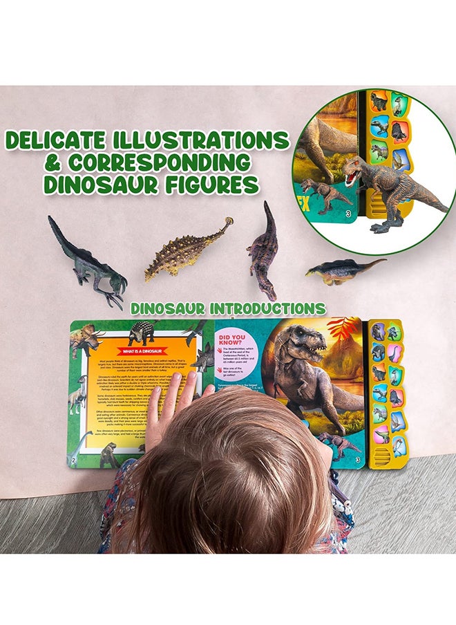 Arabest - Interactive Dinosaur Book with 12 Realistic Dinosaur Figures, Learning Educational Toys for Kids - Image 1