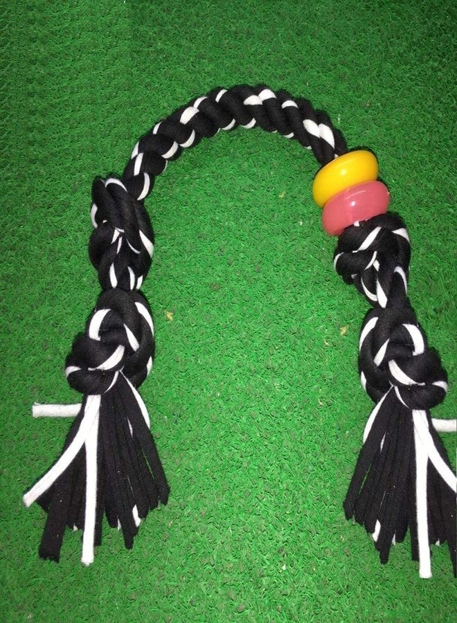 The DDS Store Outdoor Training Pet Toys Bite Resistant Cotton Rope Dog Interactive Toy Puppy Donuts Chewing Ring Dog Rope Toy with Ring 18.inch - Color May Vary - Image 1