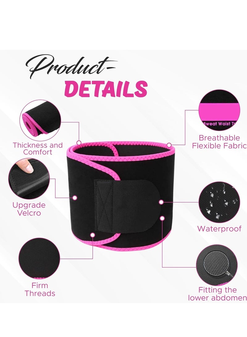 Waist Trainer for Women Men Sweat Belt Waist Trimmer Belly Band Stomach Wraps Waist Trimmer Belt, Premium Waist Trainer - Image 3