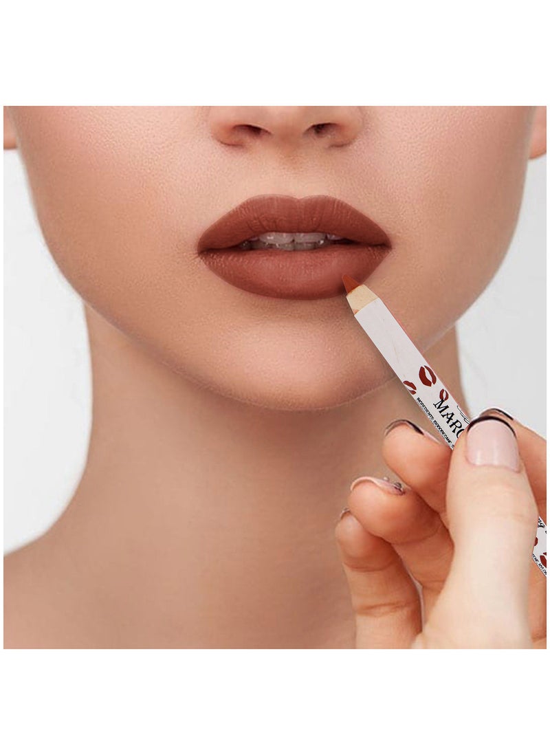 MAROOF قلم تحديد الشفاه غير اللامع القابل للسحب والمضاد للماء يدوم لمدة 24 ساعة من ماروف، 1.2 جرام - Image 2