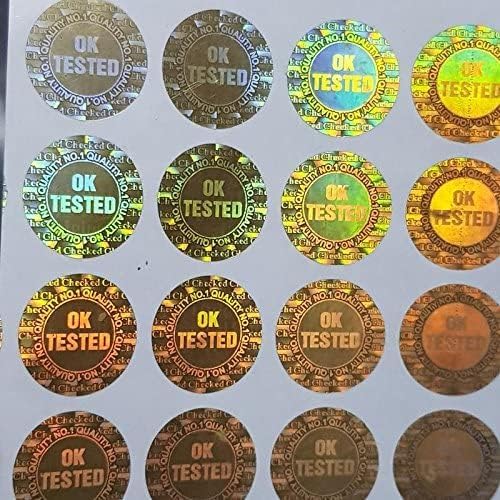 Sehgal Store Holograms Golden Stickers Round Shape Ok Tested 30 Sheets (13 mm) 3000 Stickers Trustworthy Proof for Quality Assurance - Image 3