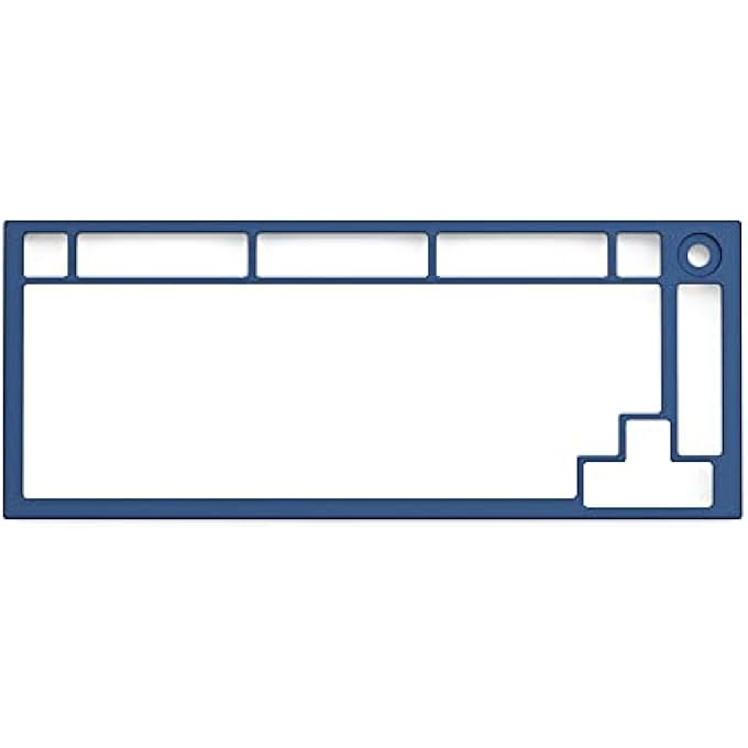 rayihni TOP FRAME FOR GMMK PRO - 75 PERCENT KEYBOARD WITH KNOB - GAMING - ALUMINUM MOUNTING FRAME FOR CUSTOM MECHANICAL KEYBOARD FOR PC GAMING AND PROGRAMMING (NAVY BLUE) - Image 1