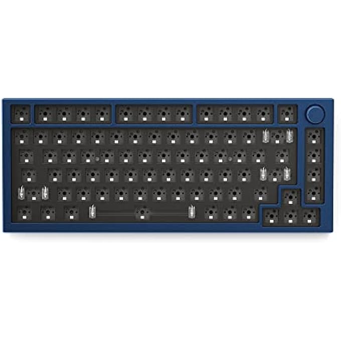 rayihni TOP FRAME FOR GMMK PRO - 75 PERCENT KEYBOARD WITH KNOB - GAMING - ALUMINUM MOUNTING FRAME FOR CUSTOM MECHANICAL KEYBOARD FOR PC GAMING AND PROGRAMMING (NAVY BLUE) - Image 2