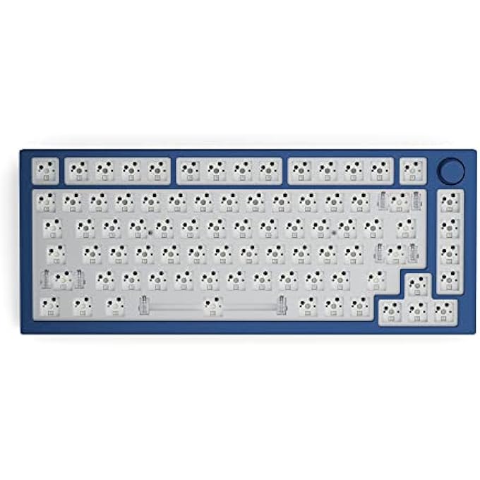 rayihni TOP FRAME FOR GMMK PRO - 75 PERCENT KEYBOARD WITH KNOB - GAMING - ALUMINUM MOUNTING FRAME FOR CUSTOM MECHANICAL KEYBOARD FOR PC GAMING AND PROGRAMMING (NAVY BLUE) - Image 3