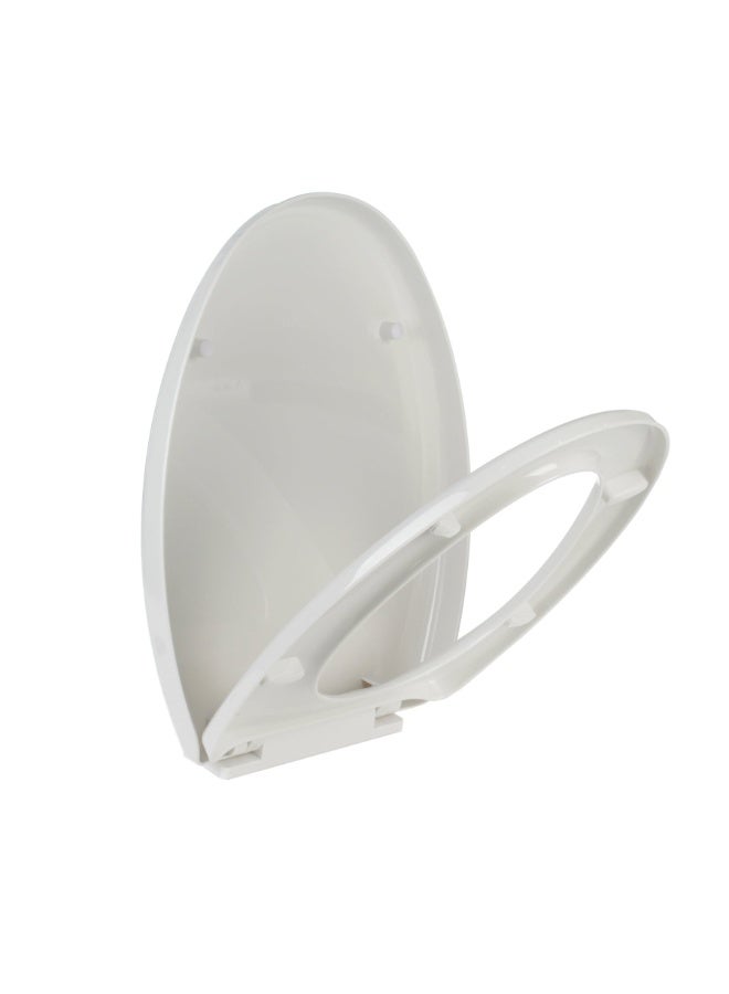 Bold Techno White Toilet Seat & Cover Soft-Close Antibacterial 6 X 36 X 48 Cm - Image 4