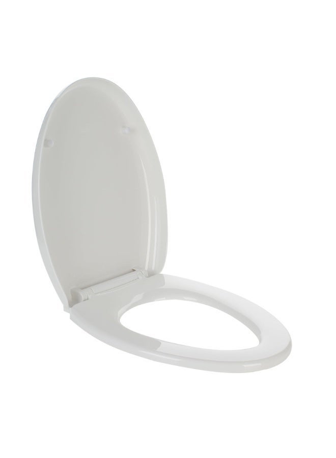 Bold Techno White Toilet Seat & Cover Soft-Close Antibacterial 6 X 36 X 48 Cm - Image 2