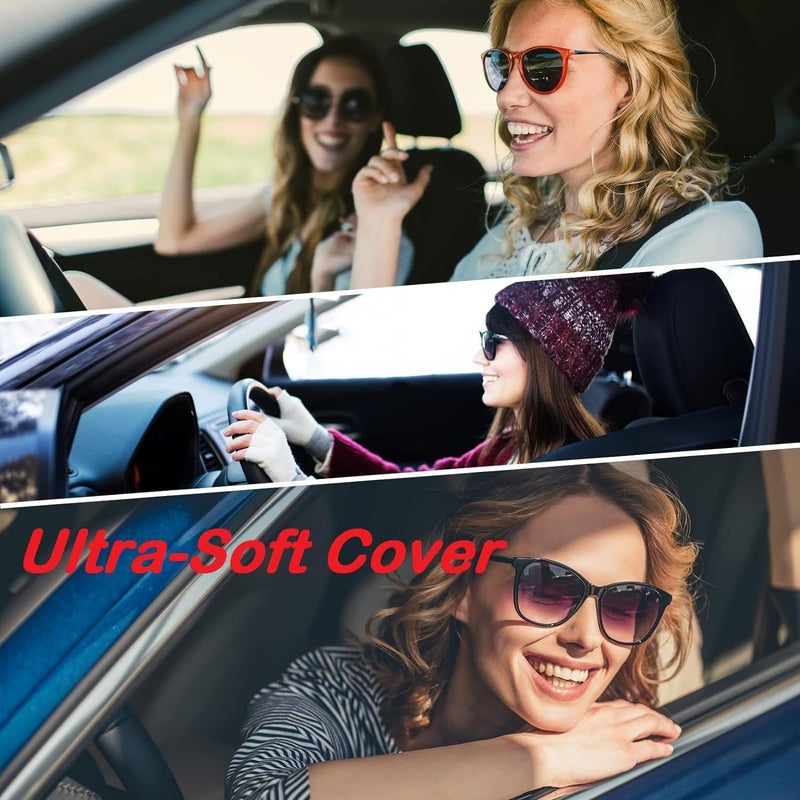 RADIANT Ultra-Soft Memory Foam with Non-Slip Grip and Storage Pouch Car Seat Cover Sponge Front Rear,– Universal Fit, All-Season (Grey Rear 1 Pcs) - Image 4