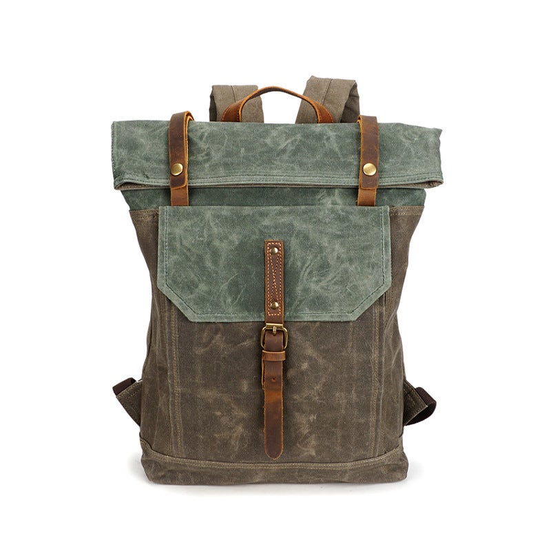 Men's Vintage Canvas Backpack - Image 2