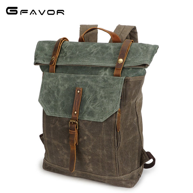 Men's Vintage Canvas Backpack - Image 1