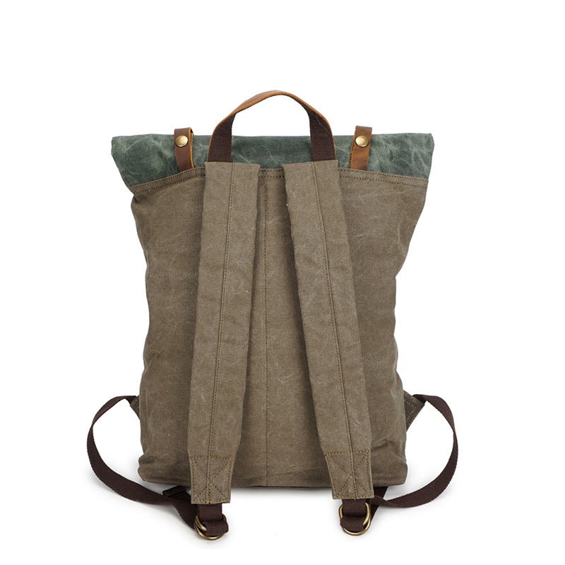Men's Vintage Canvas Backpack - Image 4