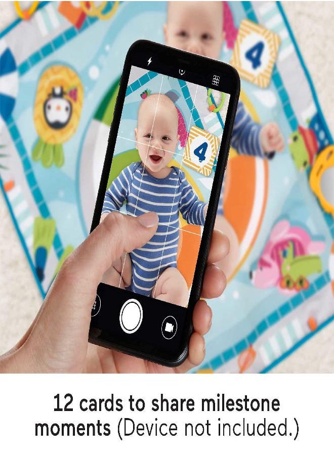 Fisher-Price - Fisher-Price Dive Right in Activity Mat, Pool-Themed playmat with 4 Toys for Newborn Baby - Image 1