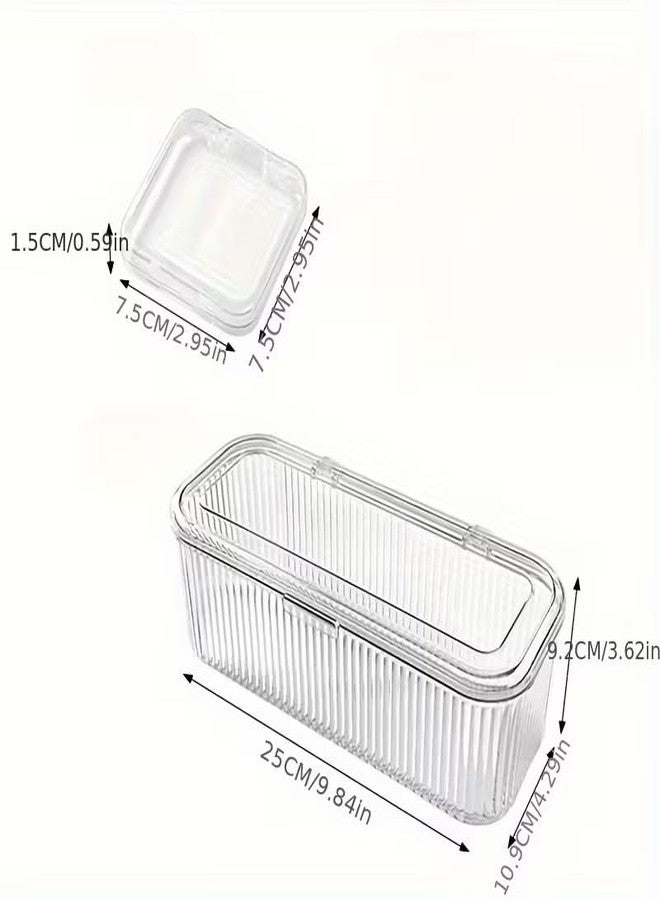 SUNNIFA Acrylic Jewelry Organizer Box Set, Portable Storage Boxes With Anti-Oxidation For Earrings, Bracelete, Rings, Necklace, Watch, Transparent Jewelry Case Acrylic crystal jewelry box - Image 4