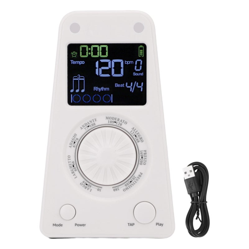 Meideal Digital Metronome Versatile Rhythm Selection Featuring 10 Beat Tones - Electronic Metronome with Speaker for Piano and Guitar - Accurate Tempo Metronome for Musicians and Students - Image 1