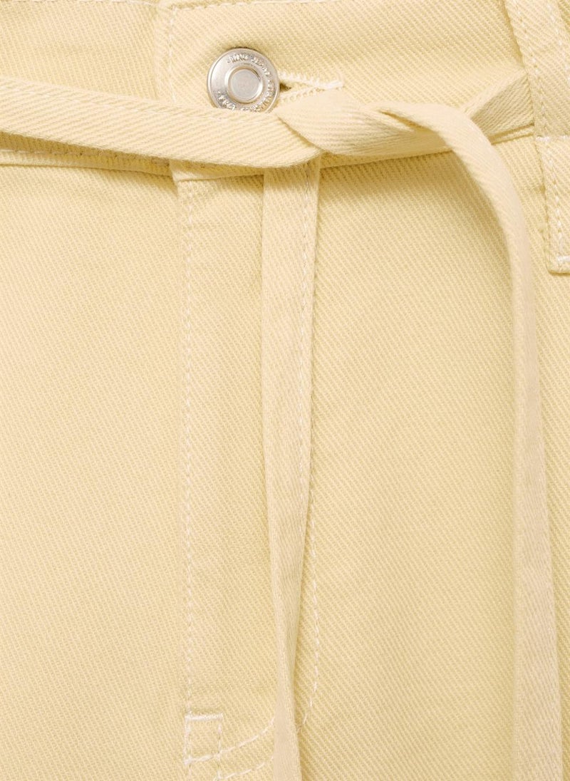 MANGO Low-Rise Wideleg Jeans With Belt  - Image 3