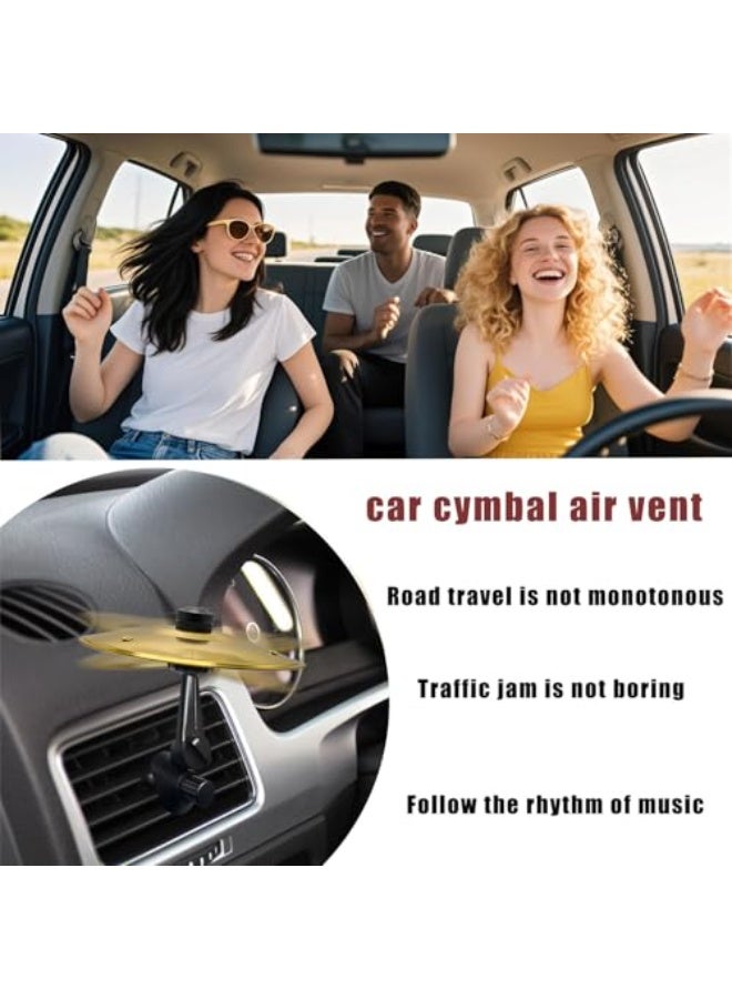 Bukela Car Cymbal, Car Cymbal Air Vent, Mini Drum Crash Cymbal For Car Vent, Suitable For All Types Of Vehicles (Gold) - Image 3