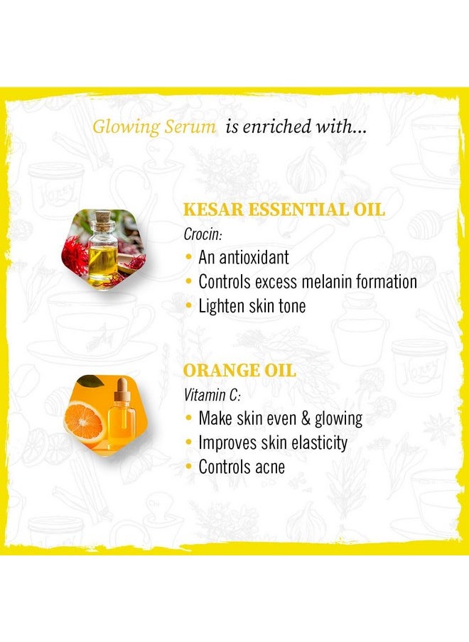 Keya Seth Aromatherapy Keya Seth Aromatherapy Glowing Powder Pack & Serum Facial Kit, Multani Mulethi, Kesar & Orange Oil, Open Pores,Lightening,Acne, Hydration 100Gm  - Image 4