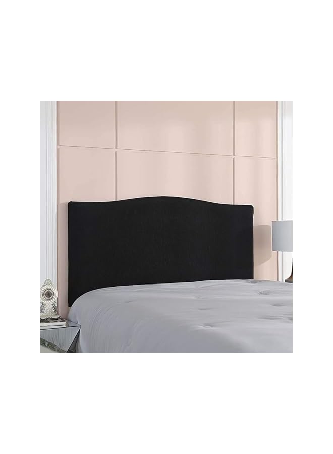 Green Tiger غطاء رأس السرير القابل للتمدد بلون موحد لحماية رأس السرير ضد الغبار (أسود، 180 سم) - Image 3