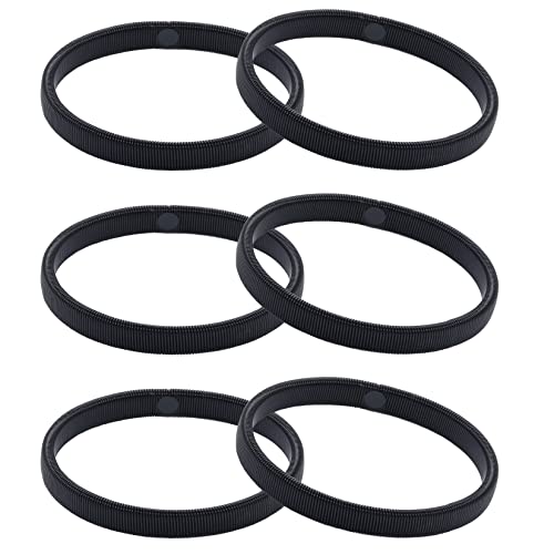 SUMERSHA 6 Pieces Shirt Sleeve Holders Stretchy Metal Armbands AntiSlip Sleeve Garters for Men Women Black - Image 1