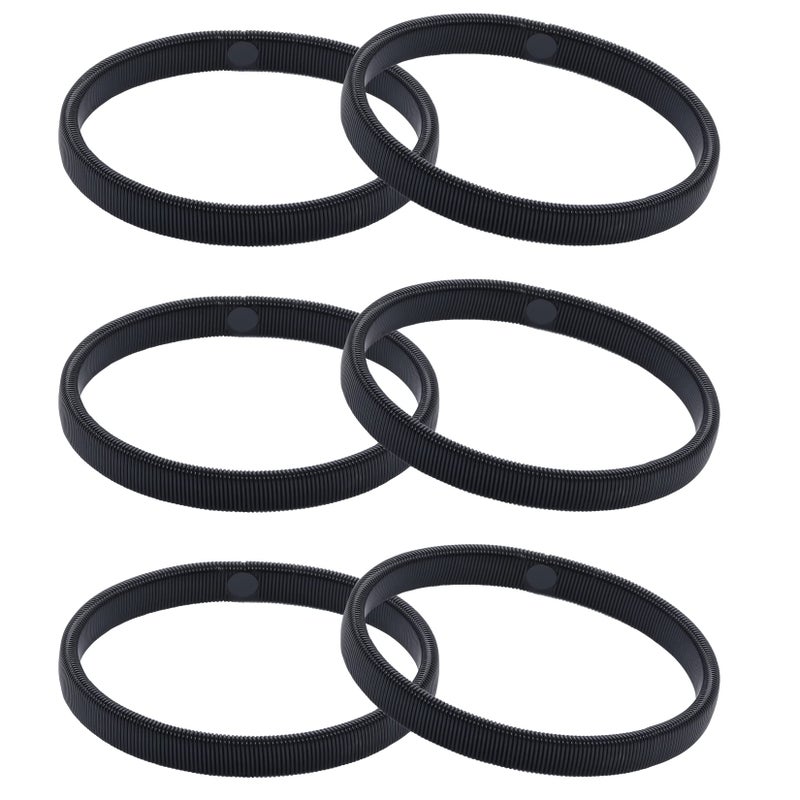 SUMERSHA 6 Pieces Shirt Sleeve Holders Stretchy Metal Armbands AntiSlip Sleeve Garters for Men Women Black - Image 3
