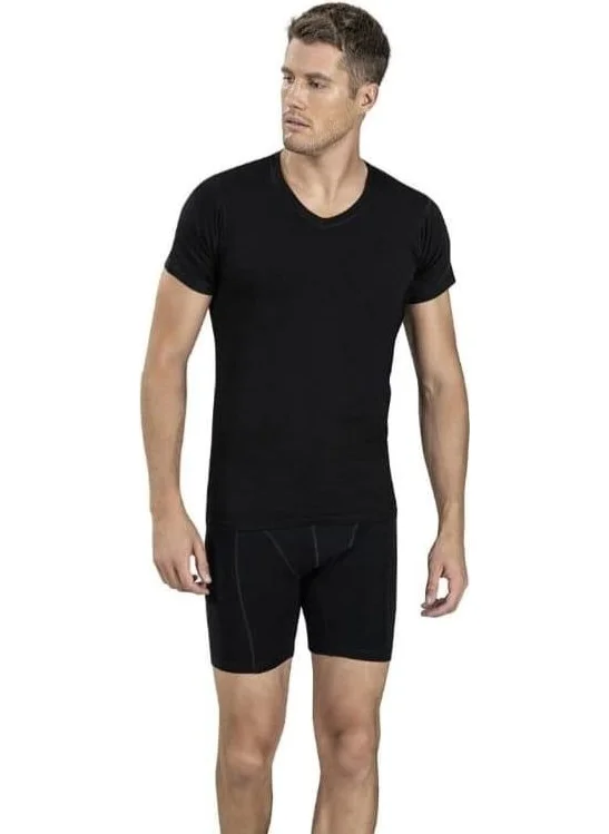 جيبر 112 Men's V Neck Half Sleeve Undershirt Single