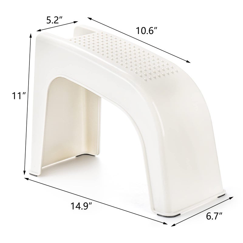 Hedume Hedume 2 Pack Shower Foot Rest, Easy Pedicure Foot Rest Stand, Shower Foot Stool for Shaving Legs, Bathing, Manicure, Non-Slip, Built-in Storage  - Image 4