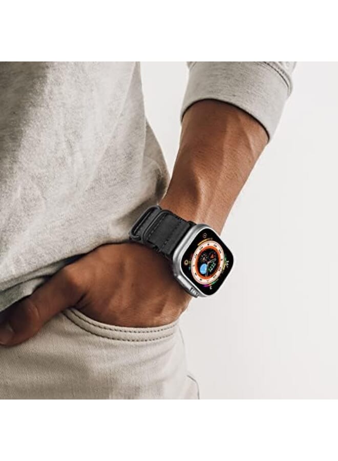 دادو حزام نايلون أنيق متوافق مع سلسلة ساعات Ultra 2 9 8 Ultra 8 7 6 5 4 3 Se Sport Design مع حلقات معدنية لـ Iwatch 49 مم 45 مم 44 مم 42 مم - Image 3