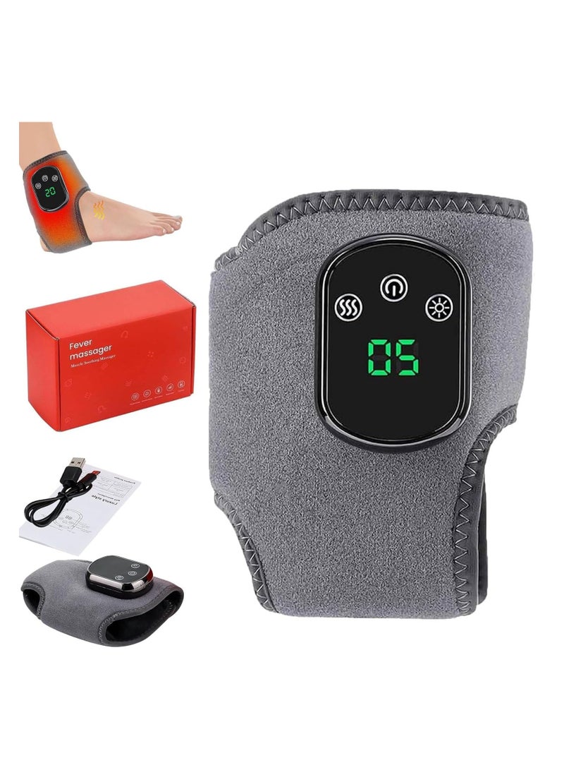 Wireless 3-in-1 Foot Massager with Heated Ankle Wrap, 3 Vibration Modes and 5 Heat Levels for Achilles Tendinitis and Plantar Fasciitis Relief - Image 1