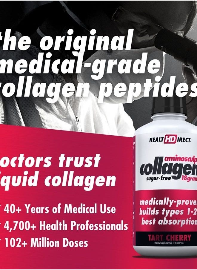 Health Direct AminoSculpt Original Liquid Collagen Peptides 18,000,000 MCG for Hair, Skin, Nails, Paleo and Keto, 30 Fl Oz, 30 Day Supply, Sugar-Free, Tart Cherry, by Health Direct  - Image 4
