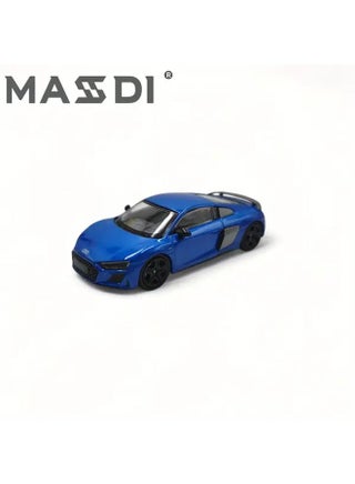 Voiture Miniature Die-cast Masdi 1:64 - Audi R8 V10 Coupé Bleu 2022 - Neuf