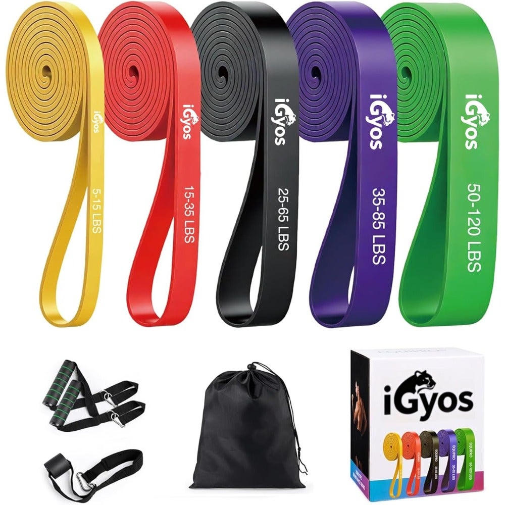 Resistance Bands Set 5-Level Latex Exercise Bands Strength Trainer