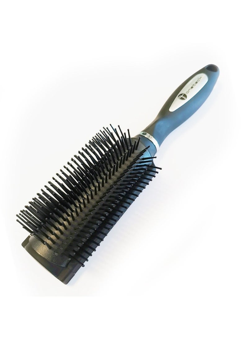 وان تيك فرشاة شعر منحنية متعددة الوظائف من ون تك، أسود - فرشاة تصفيف احترافية لفك التشابك والتنعيم وزيادة الحجم - قطعة واحدة