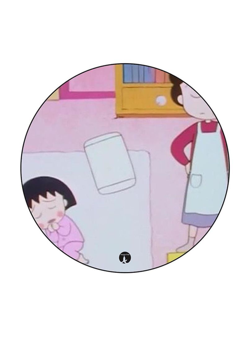 RKN Anime Chibi Maruko Chan Printed Mouse Pad Round  Multicolour
