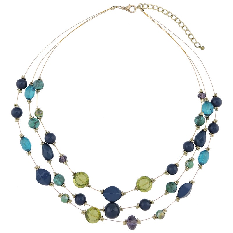 قلادة كويريس 3 طبقات من الخيوط المزخرفة مع خرز 195 للنساء N0005