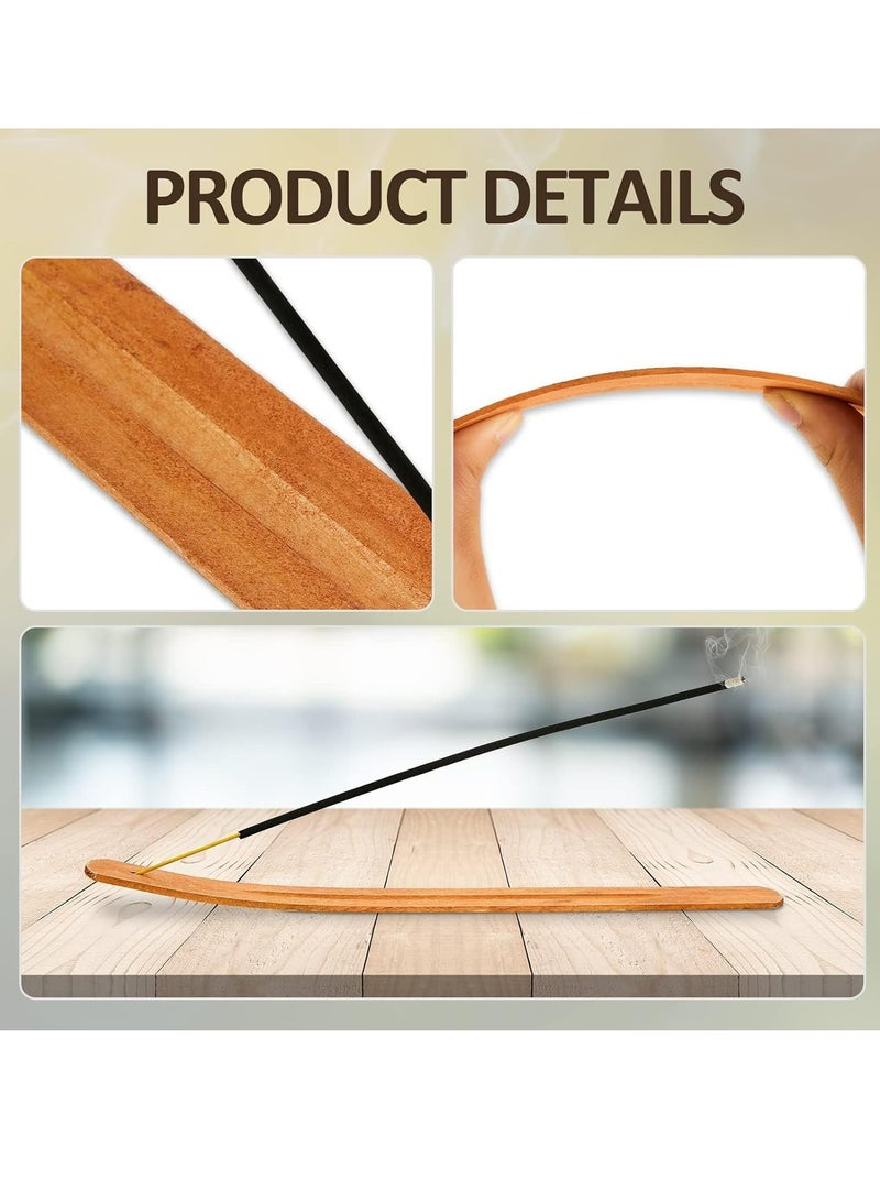 إسكدنيا 12 Pcs Wooden Incense Stick Holder fits Most Incense Sticks，Wooden Ash Catcher Incense Burner Holder for Sticks Home Yoga - Image 3