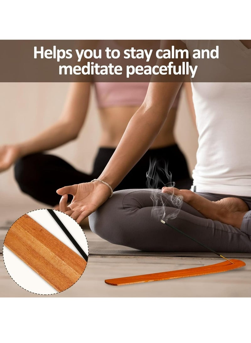 إسكدنيا 12 Pcs Wooden Incense Stick Holder fits Most Incense Sticks，Wooden Ash Catcher Incense Burner Holder for Sticks Home Yoga - Image 5
