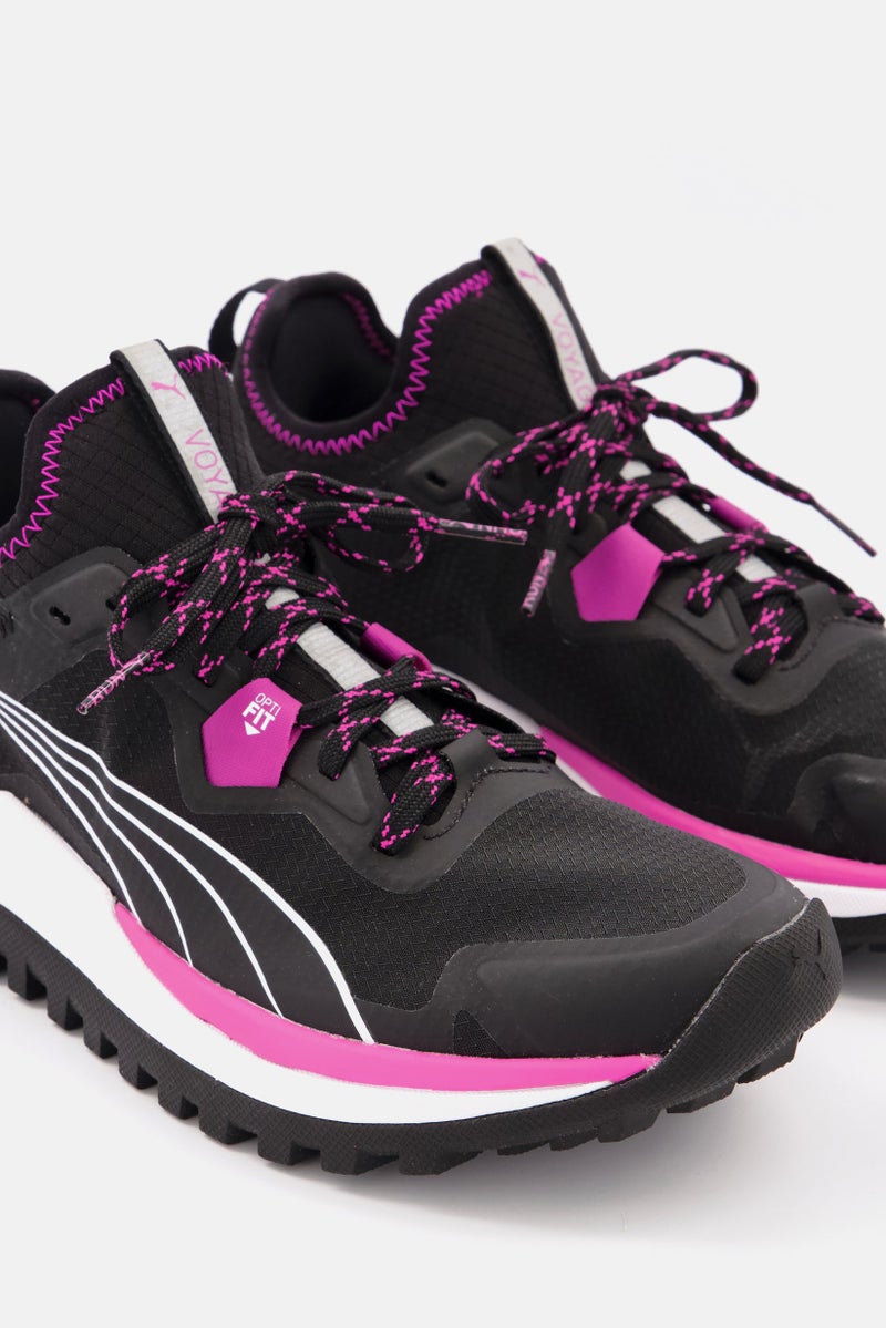 PUMA Women Voyage Nitro Lace Up Running Shoes, Black  - Image 3