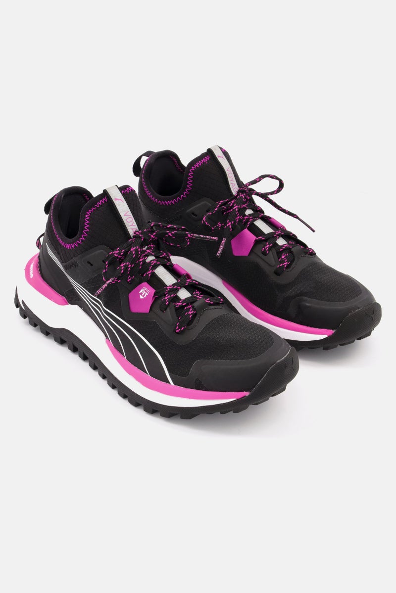 PUMA Women Voyage Nitro Lace Up Running Shoes, Black  - Image 1