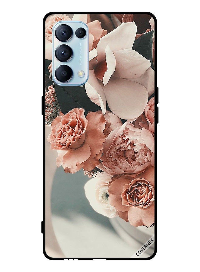 Covernex Protective Case Cover For Oppo Reno5 Pro 5G Bouquet Of Peach Flowers - Image 1