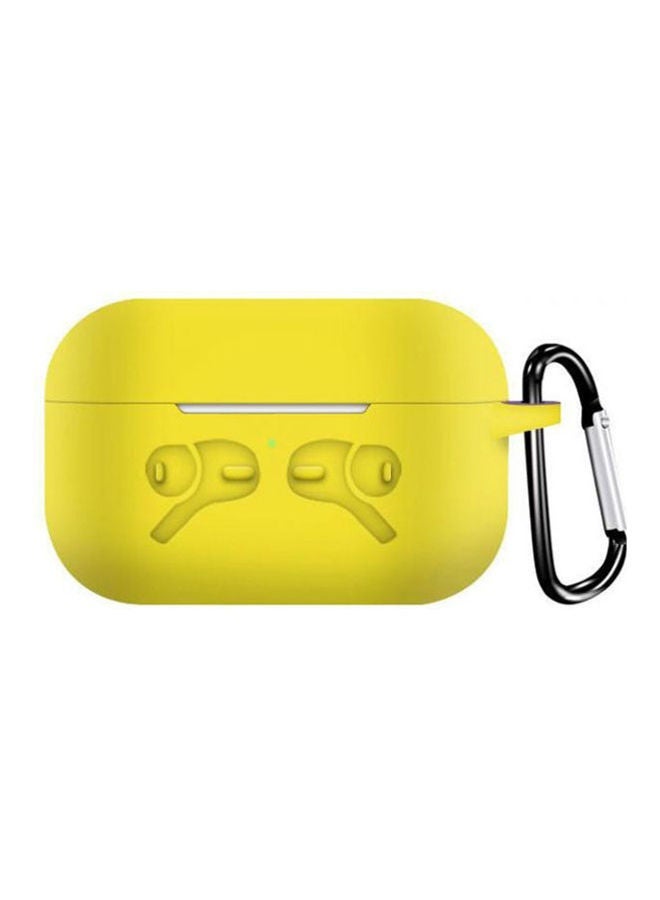 NIBEMINENT Compatible With Apple AirPods Pro Case, Protective Cover Keychain, Bounce Carrying Case For Charging Soft Slim Silicone Skin Yellow 