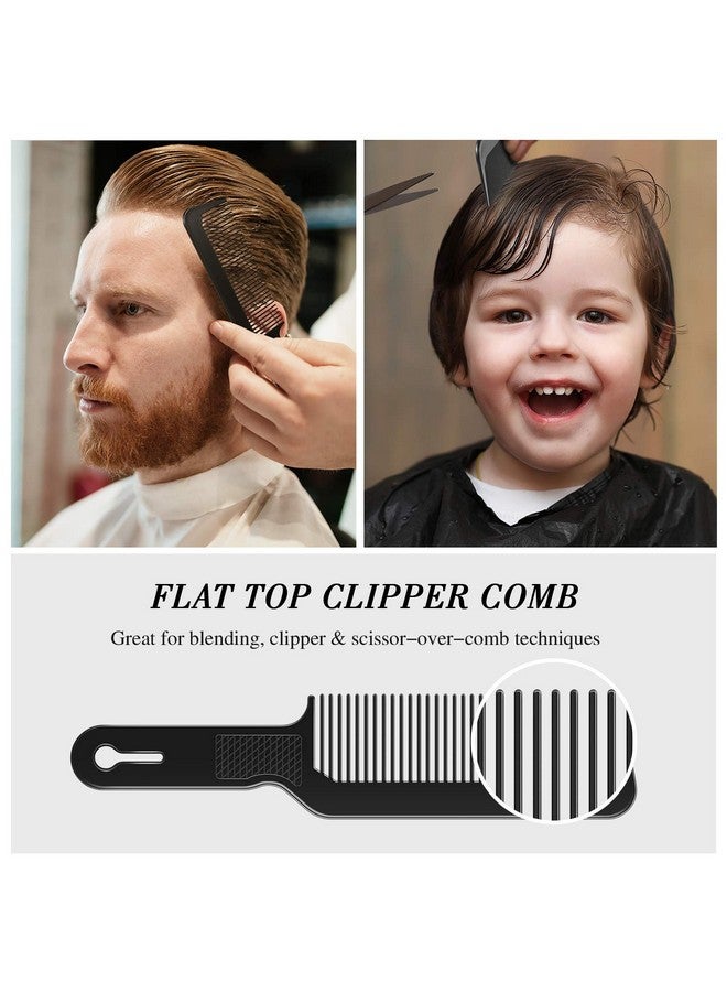 Shappy 4 Pieces Hair Combs Set Include Barber Flat Top Clipper Comb Neck Duster Brush Tapered Comb And Heat Resistant Carbon Fiber Barber Cutting Comb For Men Women - Image 5