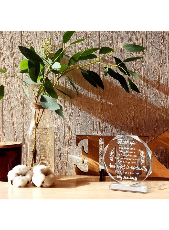 Yinder Thank You Gift for Women Acrylic Inspirational Gifts Coworker Office Gift for Colleague Leaving Job Gift Farewell Gift Appreciation Gift for Friends Nurse Teacher Keepsake(Delicate Nonagon) - Image 5